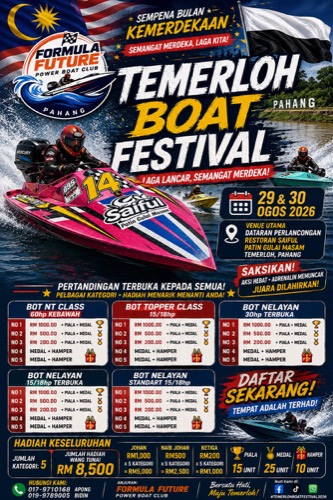 Poster Temerloh Boat Festival 2026